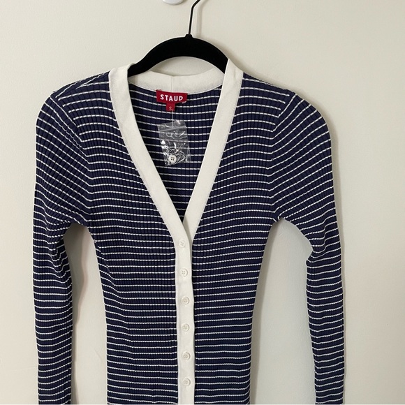 NWOT STAUD Shoko Striped Ribbed Sweater Dress small - Picture 4 of 7